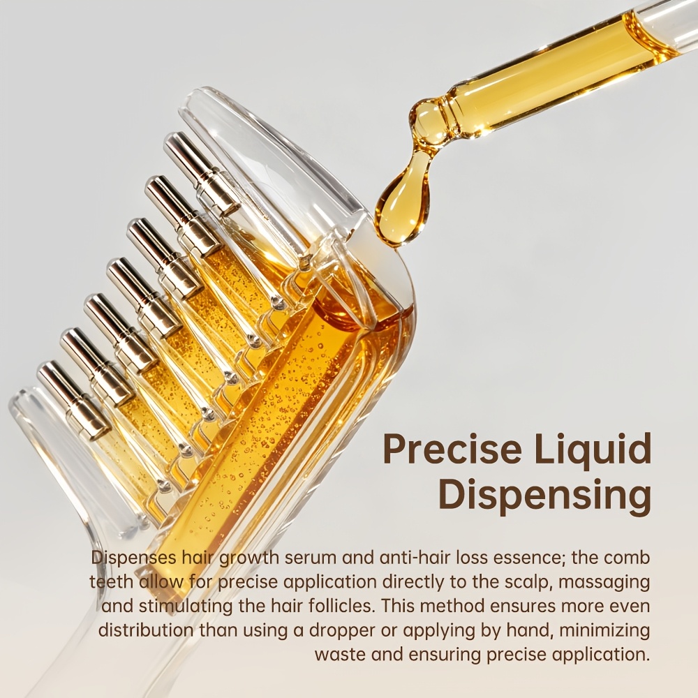 Hair Care Oil Serum - Portable Transparent Hair Root Comb Liquid