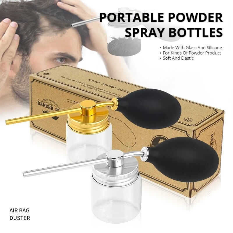 Hair Care Brand - Refillable Barber Powder Spray Bottle Hair