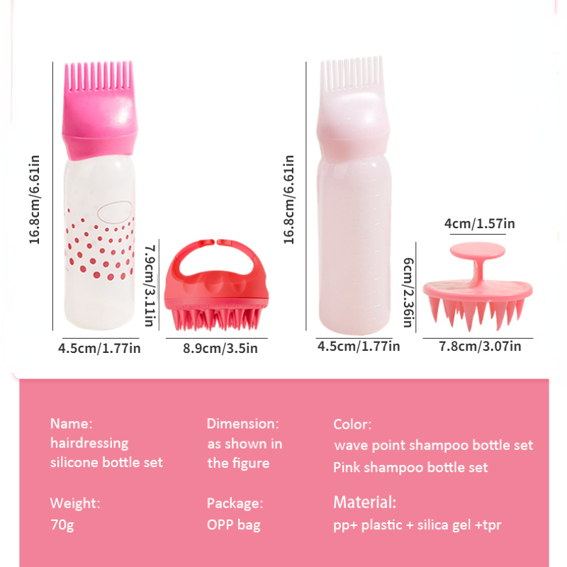 2pcs/set Silicone shampoo bott - đánh giá và giá Hair Care Brand