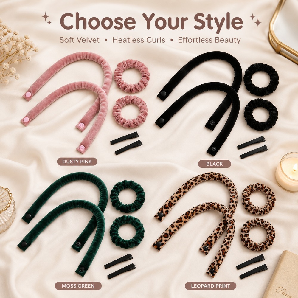 6Pcs Heatless Curling Rod Set  - đánh giá và giá Hair Roller Set Flexi