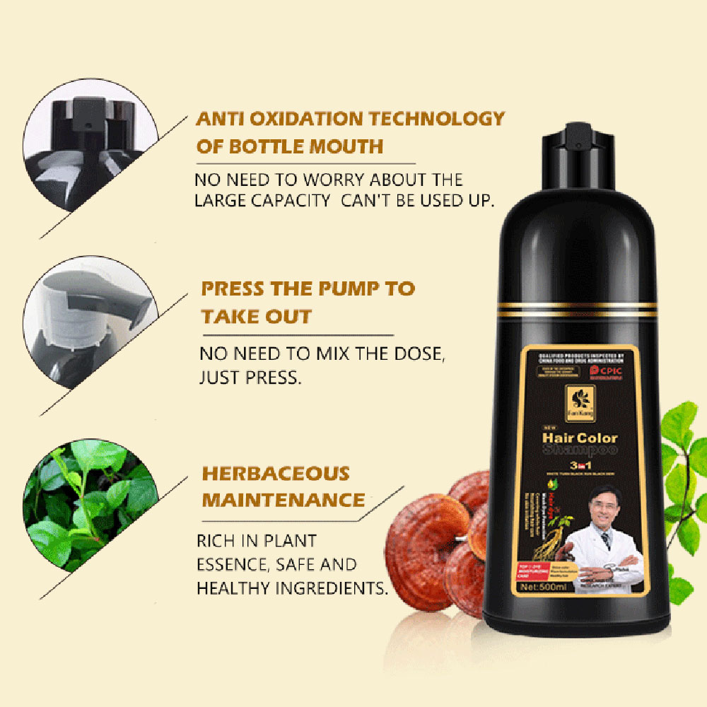 3 In 1 Instant Coloring Shampo - đánh giá và giá Hair Care Herbal