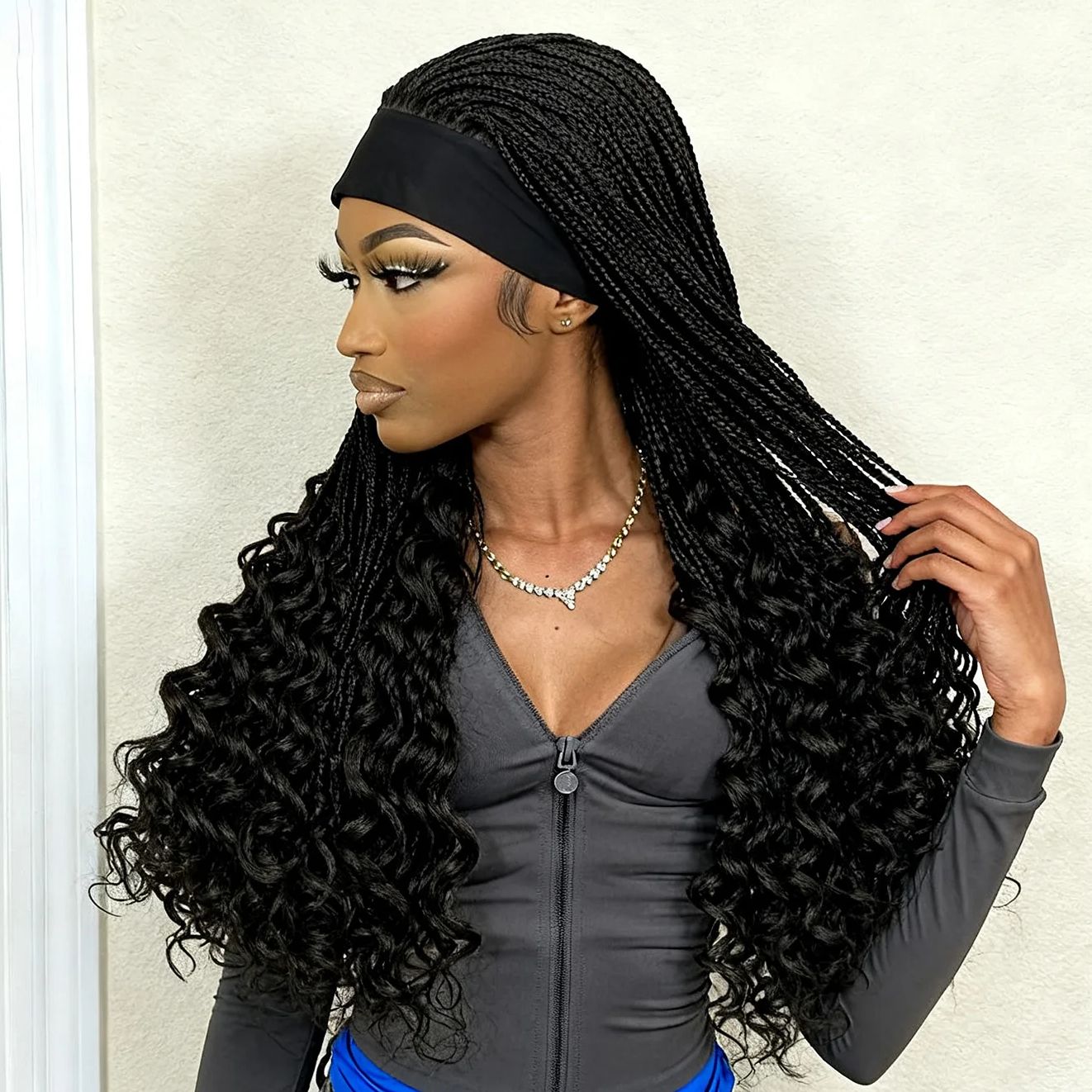 Headband  Braided Wig Syntheti - đánh giá và giá Braiding Hair Kanekalon